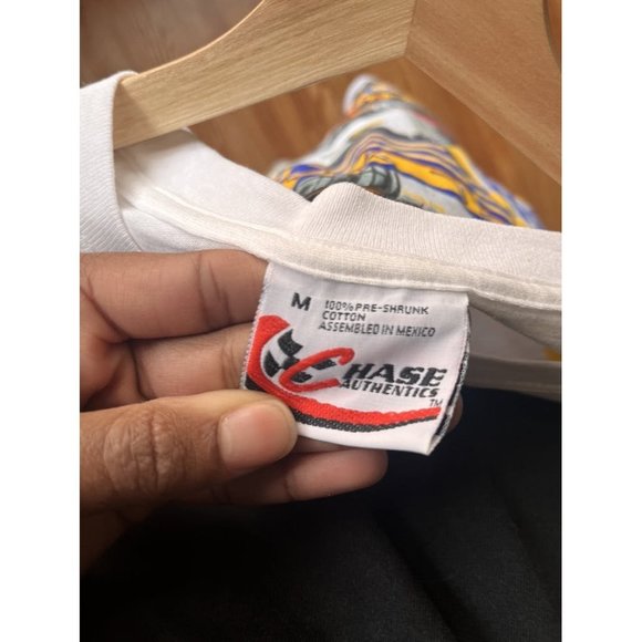 VINTAGE 90S NASCAR NAPA AUTO PARTS ALL OVER PRINT MICHAEL WALTRIP T SHIRT SIZE M - Picture 5 of 5